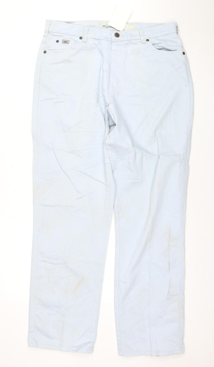Lee Women's Blue Relaxed Straight Leg Jeans Size 12