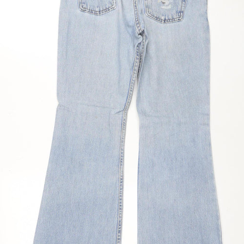 Levi's 514 Womens Light Blue Flared Jeans Size 4 Low Rise Denim