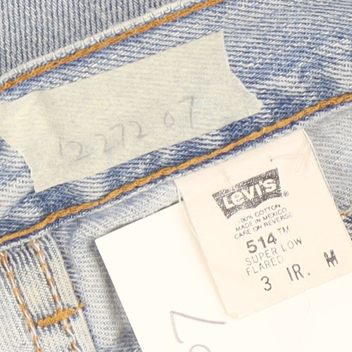 Levi's 514 Womens Light Blue Flared Jeans Size 4 Low Rise Denim