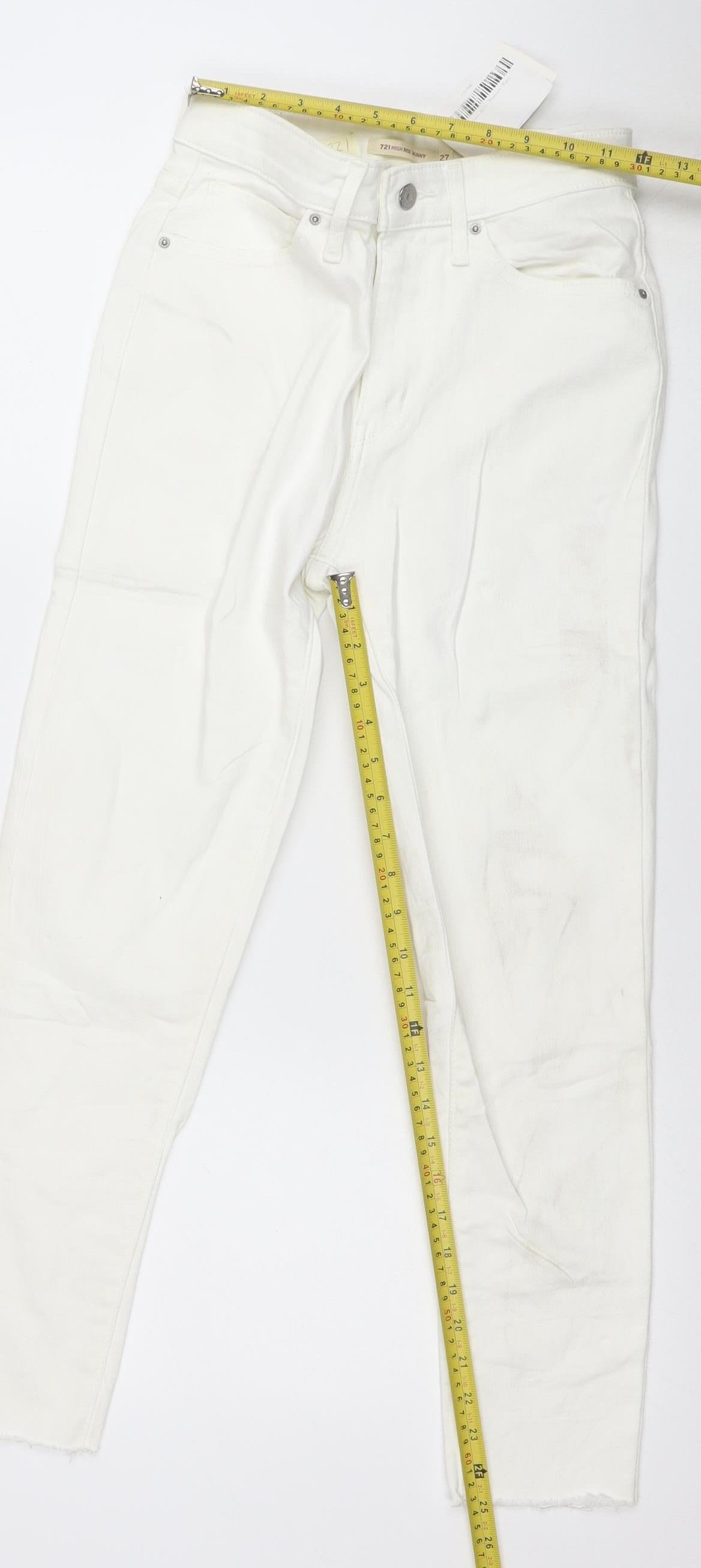 Levi's Women White 721 High Rise Skinny Jeans Size 27