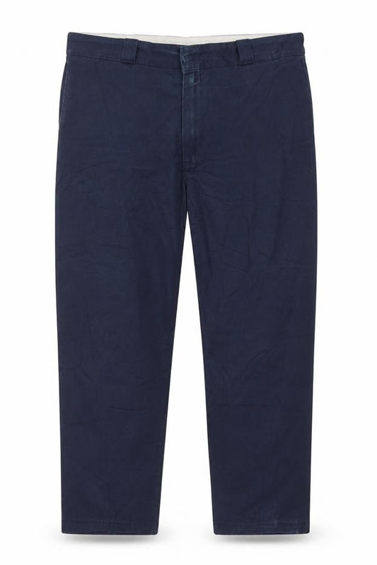 Front view of Dickies Men's Blue 44x32 Regular Fit Work Chino Trousers