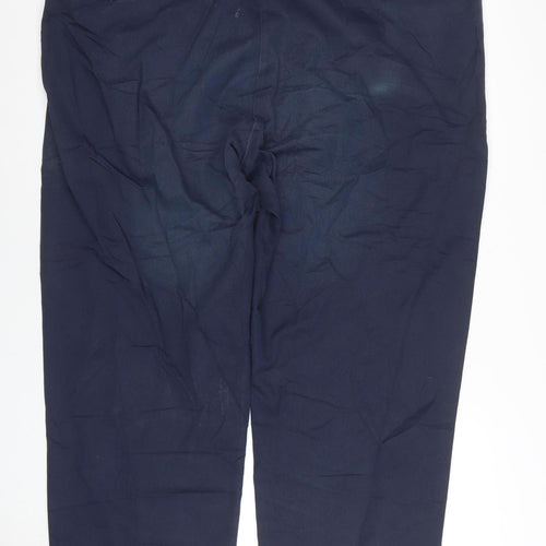 Dickies Men's Blue 44x32 Regular Fit Work Chino Trousers