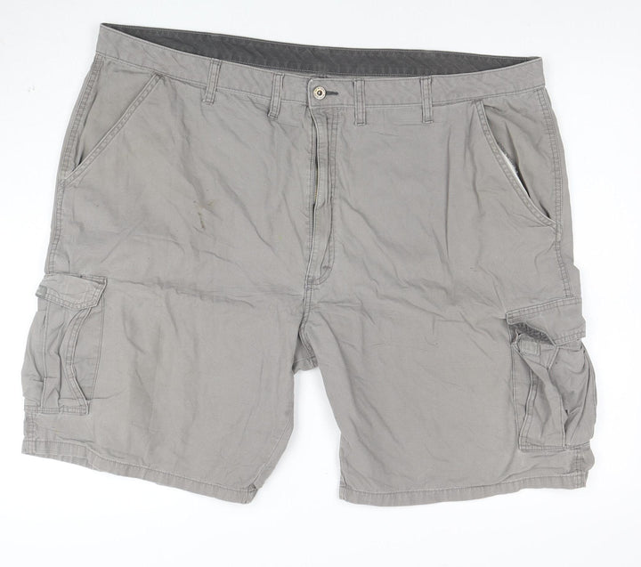 Wrangler Men’s Grey Cotton Cargo Shorts Size 46 Regular Fit