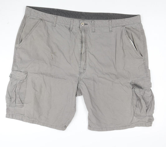 Wrangler Men’s Grey Cotton Cargo Shorts Size 46 Regular Fit