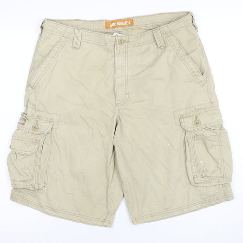 Lee Dungarees Men's Beige 34 Cargo Shorts Cotton Regular Fit