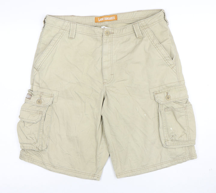 Lee Dungarees Men's Beige 34 Cargo Shorts Cotton Regular Fit