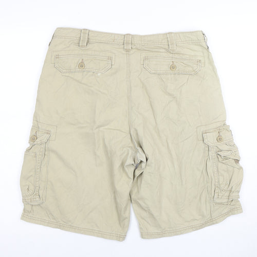 Lee Dungarees Men's Beige 34 Cargo Shorts Cotton Regular Fit
