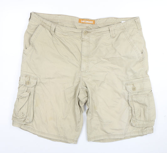 Lee Dungarees Men's Beige Cargo Shorts Size L Cotton Canvas