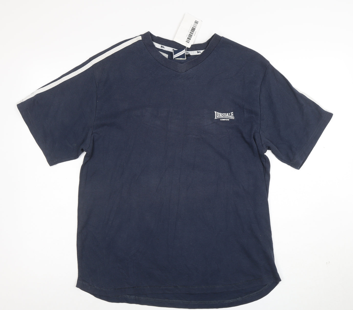 Lonsdale Men’s Blue Crew Neck Short Sleeve Cotton T-Shirt M