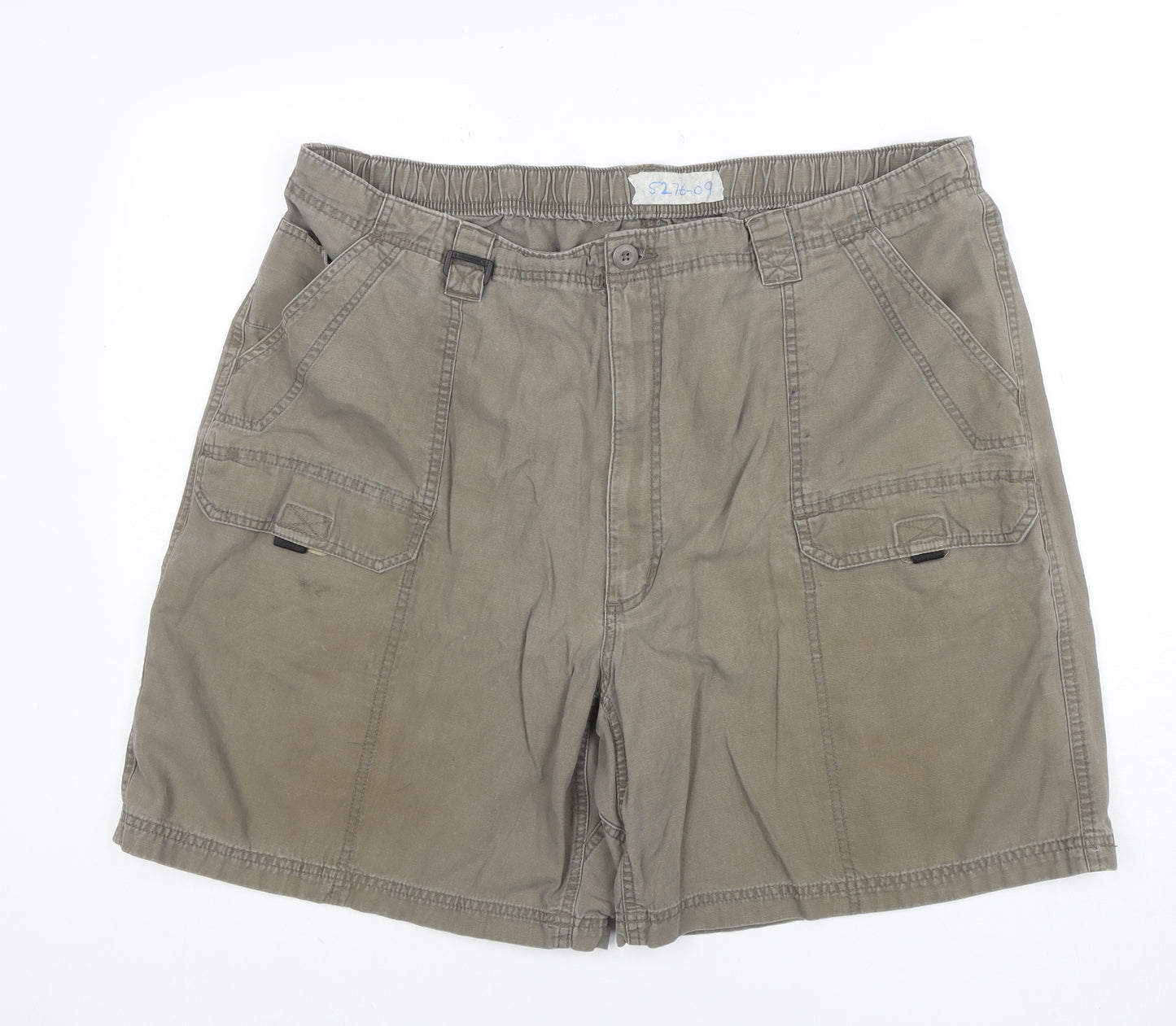 Wrangler Men's Brown Cargo Shorts Size 46 Relaxed Fit Cotton
