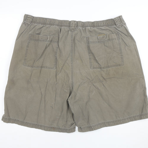 Wrangler Men's Brown Cargo Shorts Size 46 Relaxed Fit Cotton