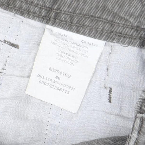 Wrangler Men's Brown Cargo Shorts Size 46 Relaxed Fit Cotton