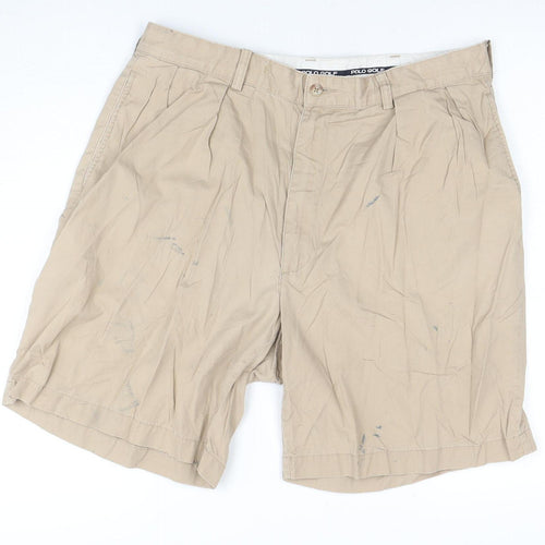 Polo Golf Men’s Beige Chino Shorts Size 36 Regular Fit Cotton