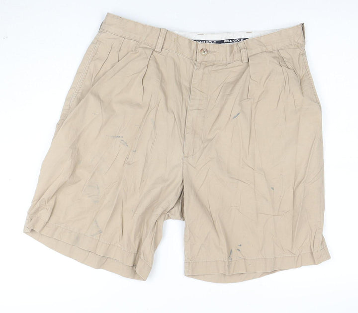 Polo Golf Men’s Beige Chino Shorts Size 36 Regular Fit Cotton