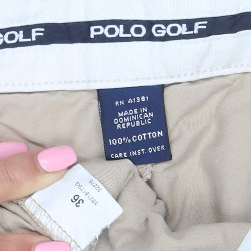 Polo Golf Men’s Beige Chino Shorts Size 36 Regular Fit Cotton