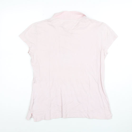 Tommy Hilfiger Women's Pink Slim Fit Cotton Polo Shirt XL