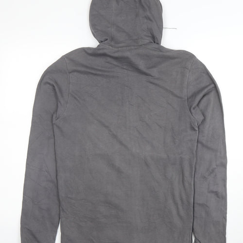 Adidas Mens Grey Full Zip Logo Hoodie Size L