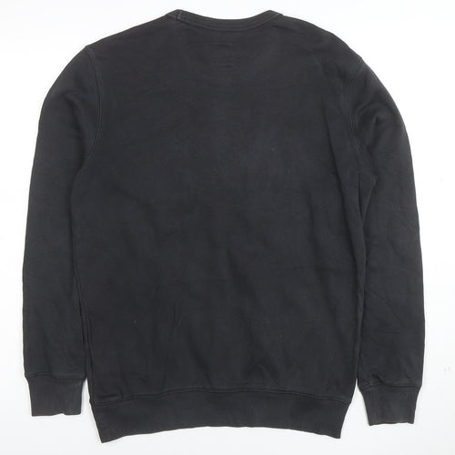 GAP Men's Black XS Pullover Logo Sweatshirt Crew Neck Cotton Blend