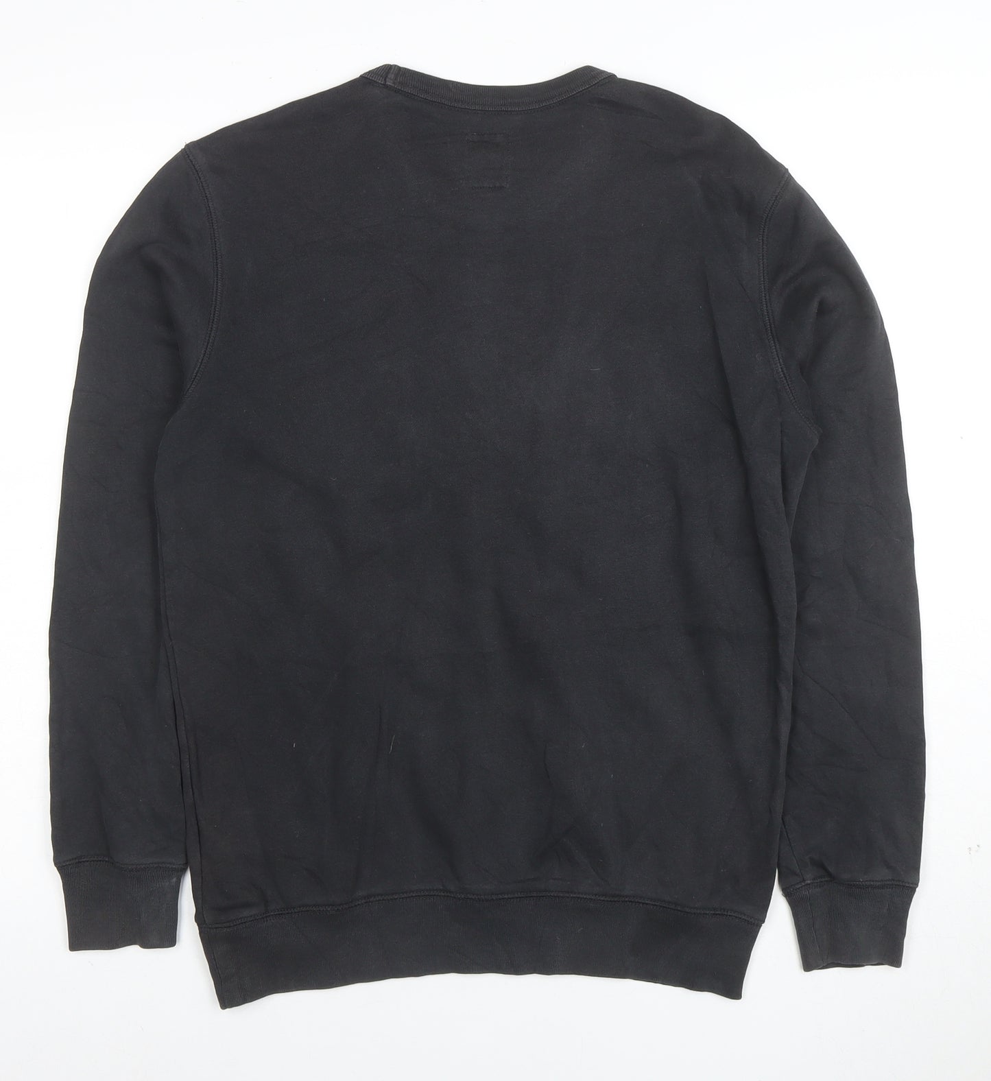 GAP Men's Black XS Pullover Logo Sweatshirt Crew Neck Cotton Blend
