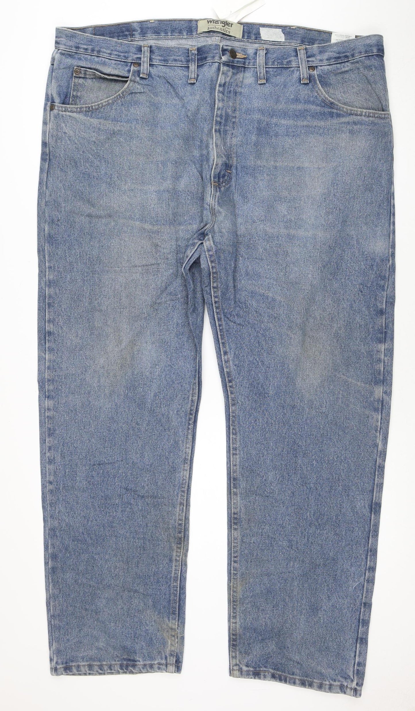 Wrangler Men Blue Straight Denim Jeans 44x30 Regular Fit