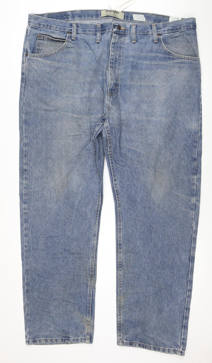 Wrangler Men Blue Straight Denim Jeans 44x30 Regular Fit