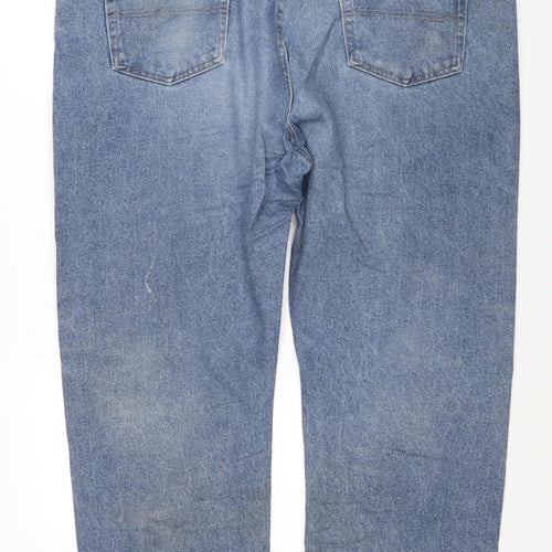 Wrangler Men Blue Straight Denim Jeans 44x30 Regular Fit