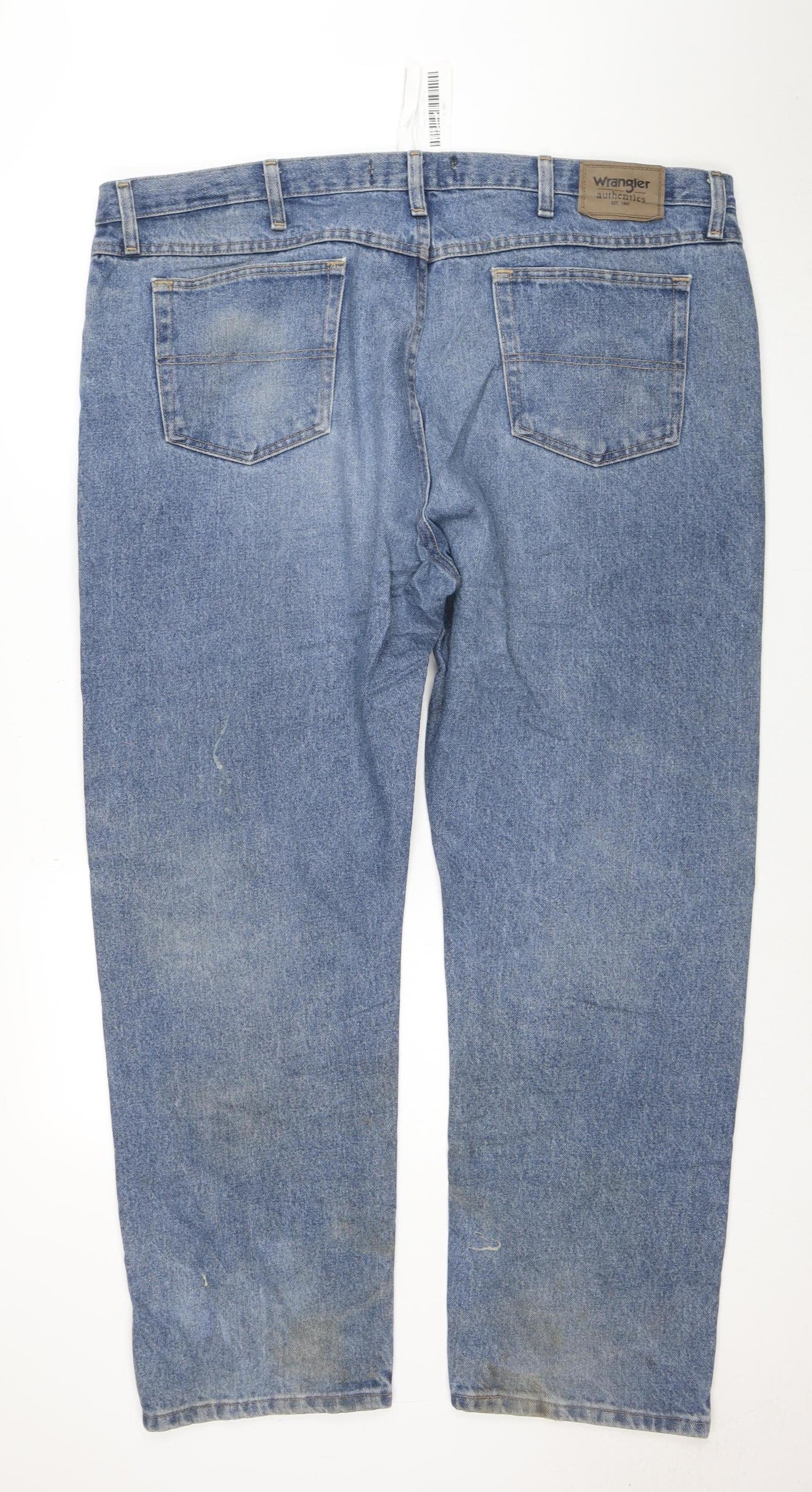 Wrangler Men Blue Straight Denim Jeans 44x30 Regular Fit