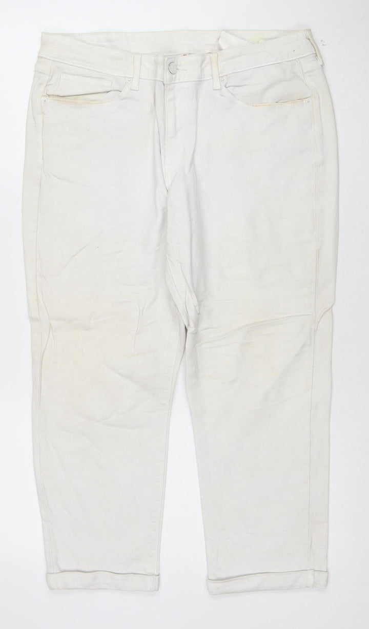 Levi Strauss & Co. Men's White Straight Denim Jeans Size 32 Regular
