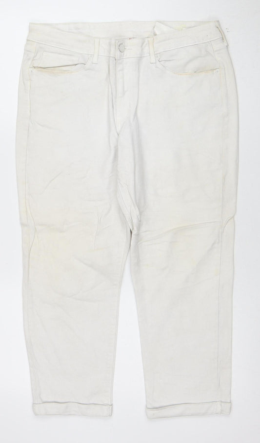 Levi Strauss & Co. Men's White Straight Denim Jeans Size 32 Regular