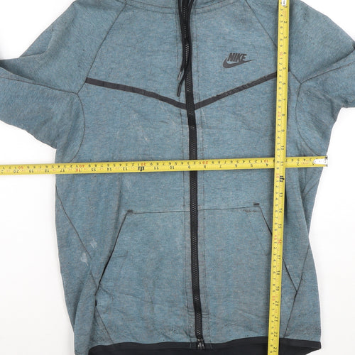 Nike Men's Blue Full Zip Hoodie XS Regular Fit Sportswear