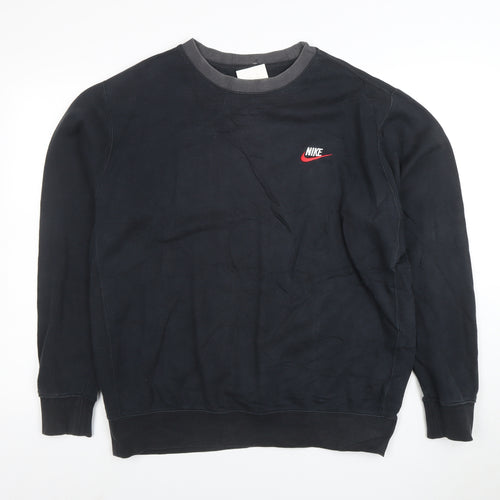 Nike Men's Black L Pullover Fleece Sweatshirt with Logo