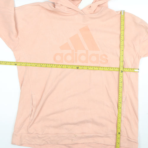 Adidas Women’s Pink XL Pullover Hoodie Sweatshirt with Logo