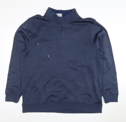Under Armour Men's Blue 2XL 1/4 Zip Pullover Sweatshirt