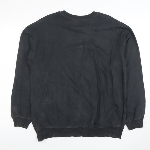 H&M Girls Black Lilo & Stitch Graphic Pullover Sweatshirt 13-14 Years