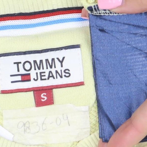 Tommy Jeans Men's Yellow Short Sleeve Crew Neck T-Shirt Size S Cotton Casual