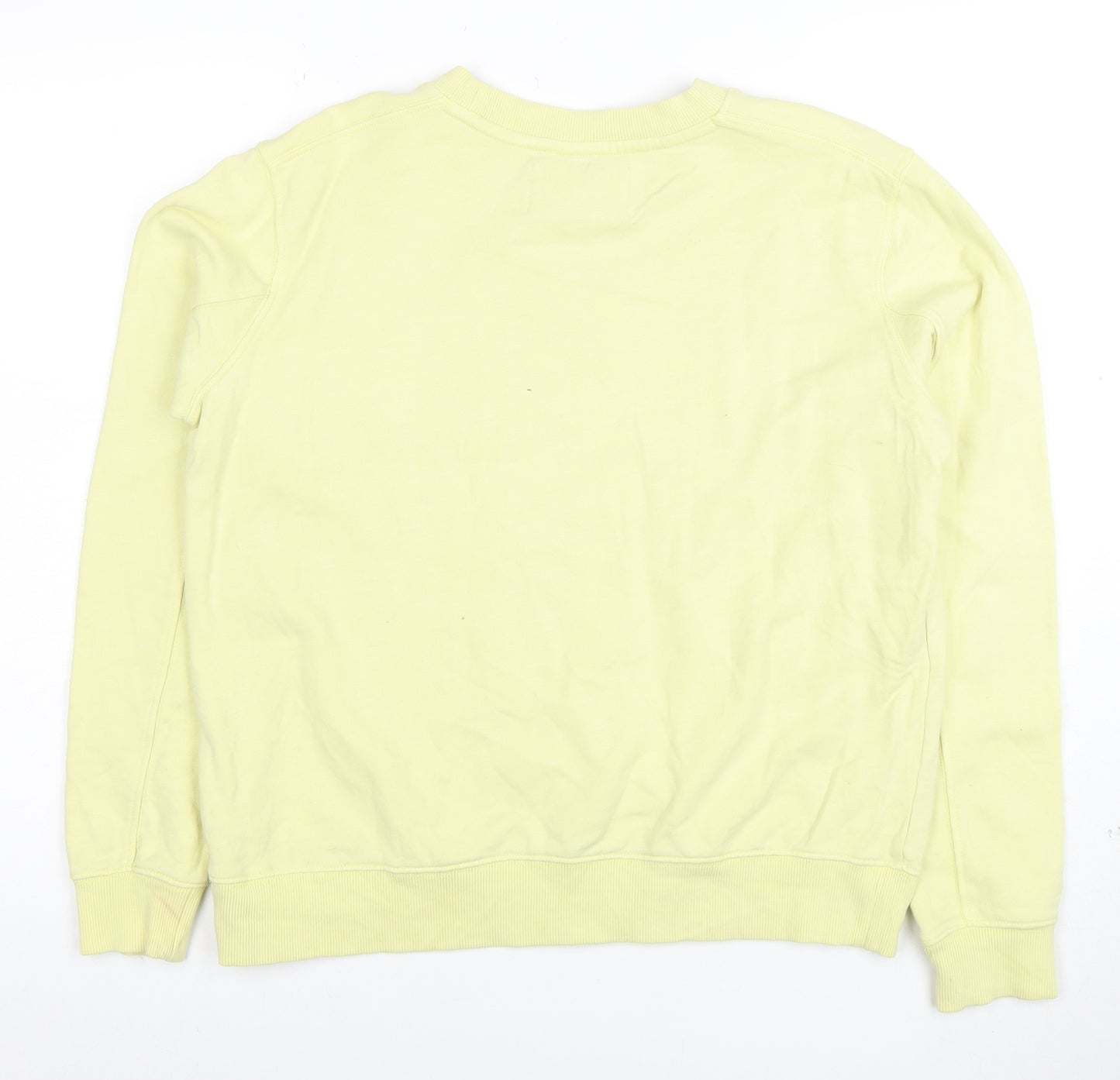Calvin Klein Jeans Men’s Yellow Logo Sweatshirt Small Regular Fit