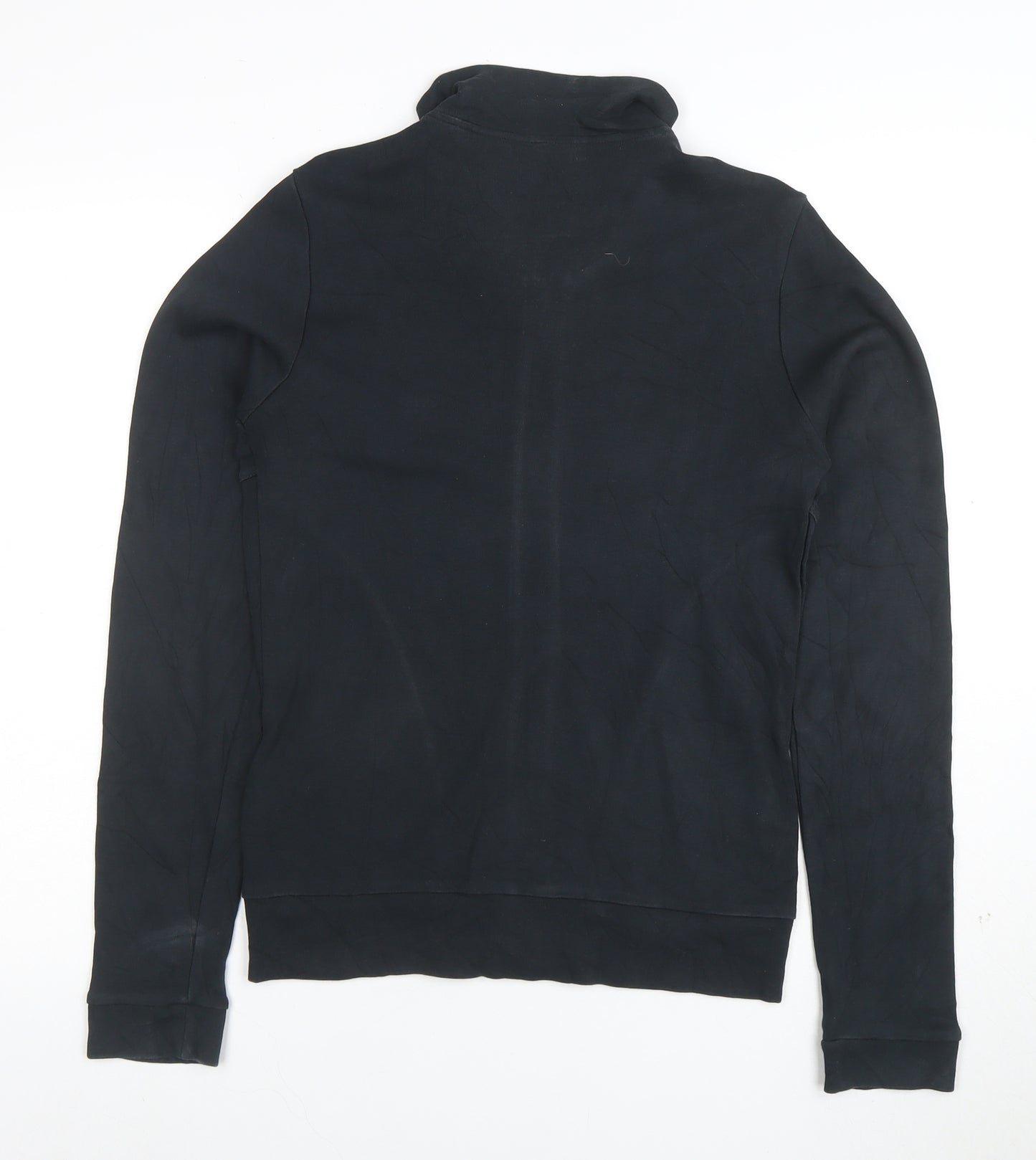 Adidas Women's Black Full Zip Sweatshirt Size 12 Cotton Blend