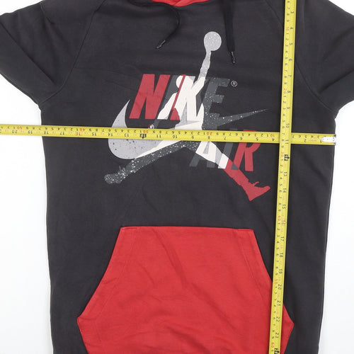 Jordan Men's Black Red Pullover Hoodie Small Graphic Print Logo