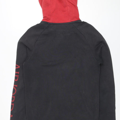 Jordan Men's Black Red Pullover Hoodie Small Graphic Print Logo