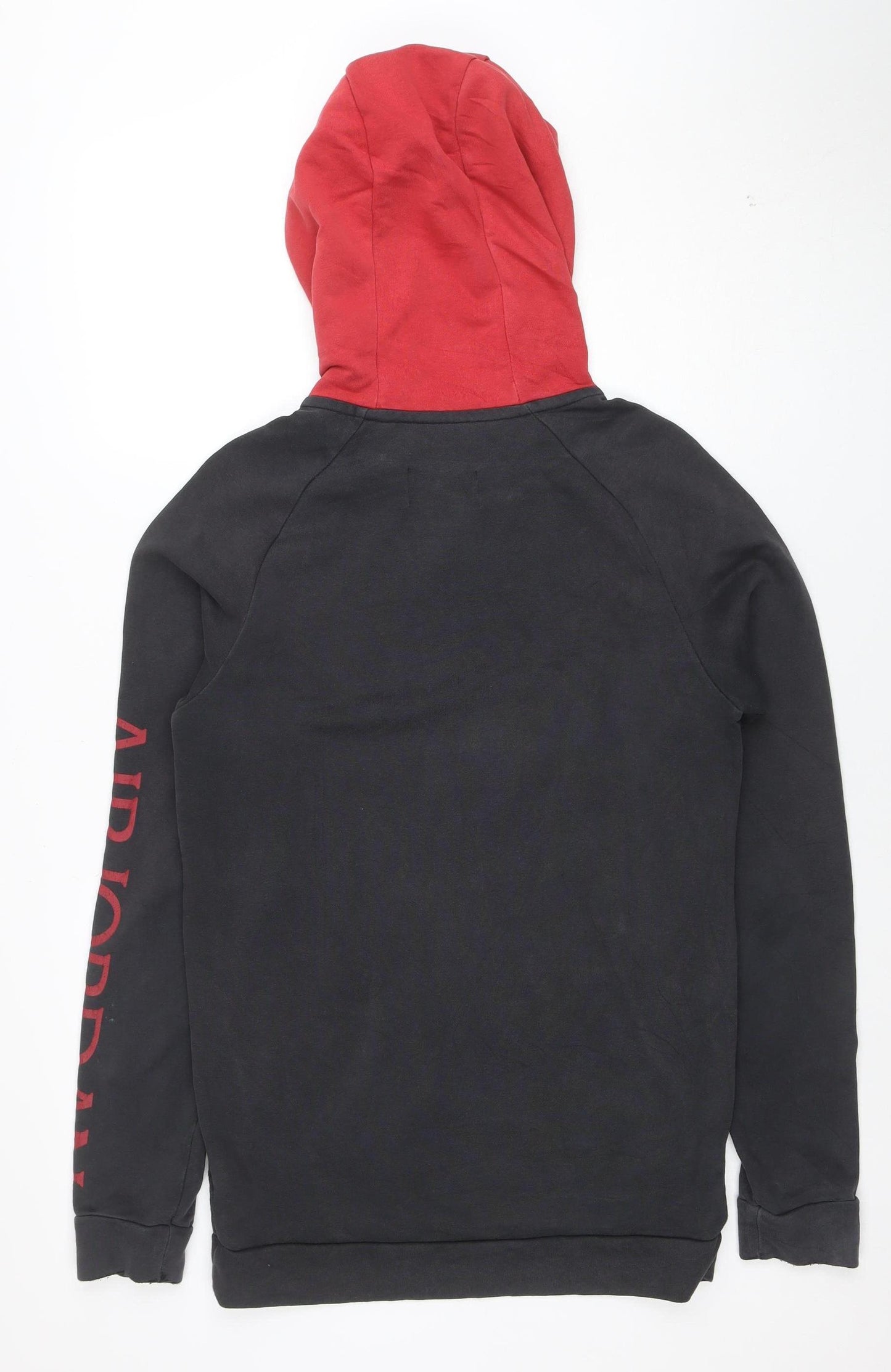 Jordan Men's Black Red Pullover Hoodie Small Graphic Print Logo