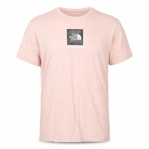 The North Face Men's Pink Cotton Crew Neck Short Sleeve T-Shirt S