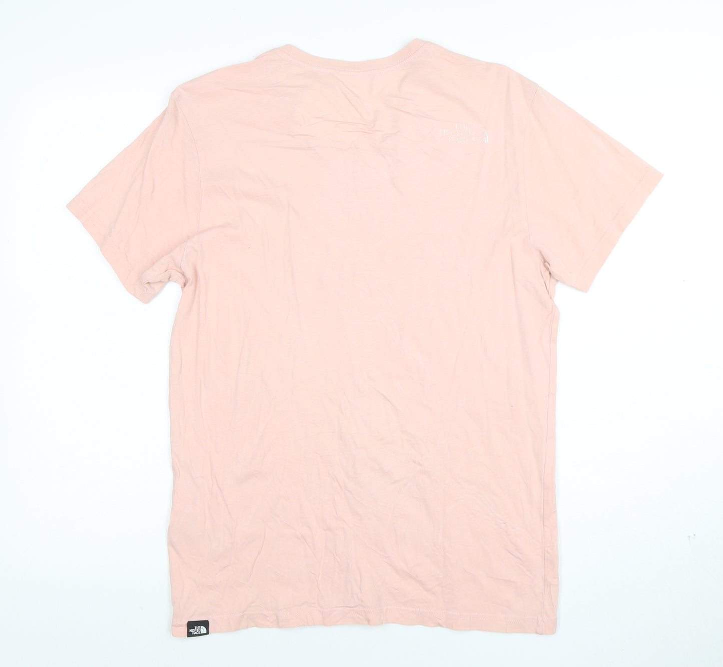 The North Face Men's Pink Cotton Crew Neck Short Sleeve T-Shirt S