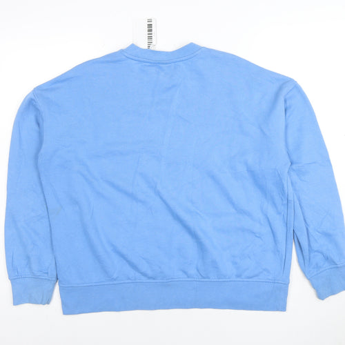 Disney Women Blue Stitch Pullover Sweatshirt Size S