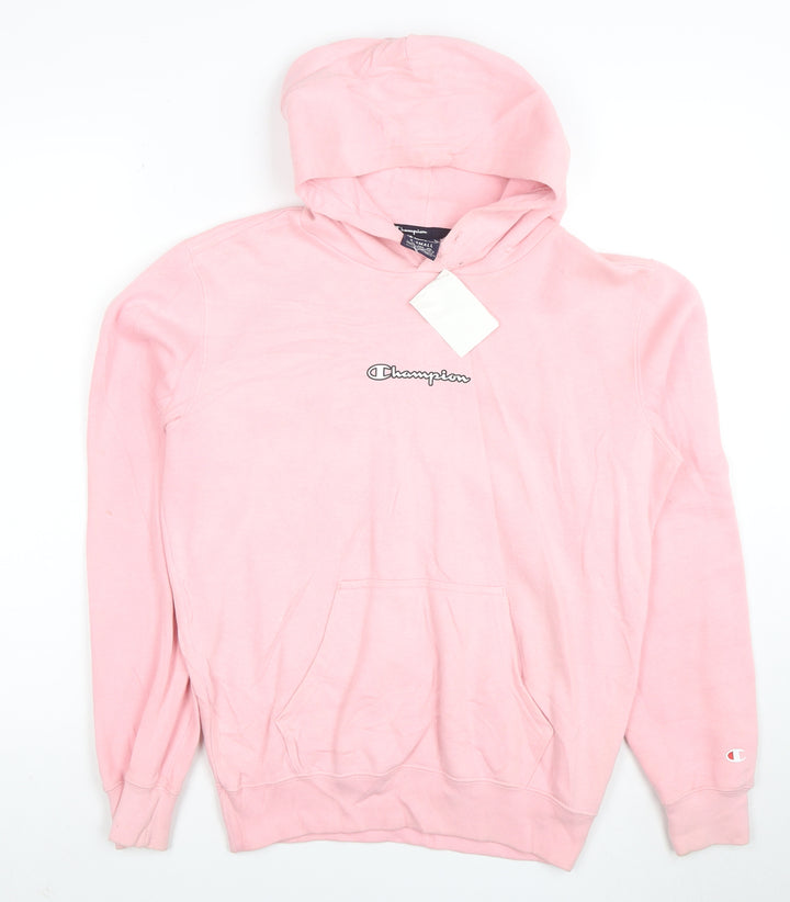 Champion Women's Pink Pullover Hoodie Size XS Logo Cotton Blend