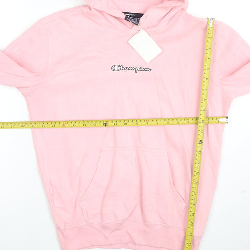 Champion Women's Pink Pullover Hoodie Size XS Logo Cotton Blend
