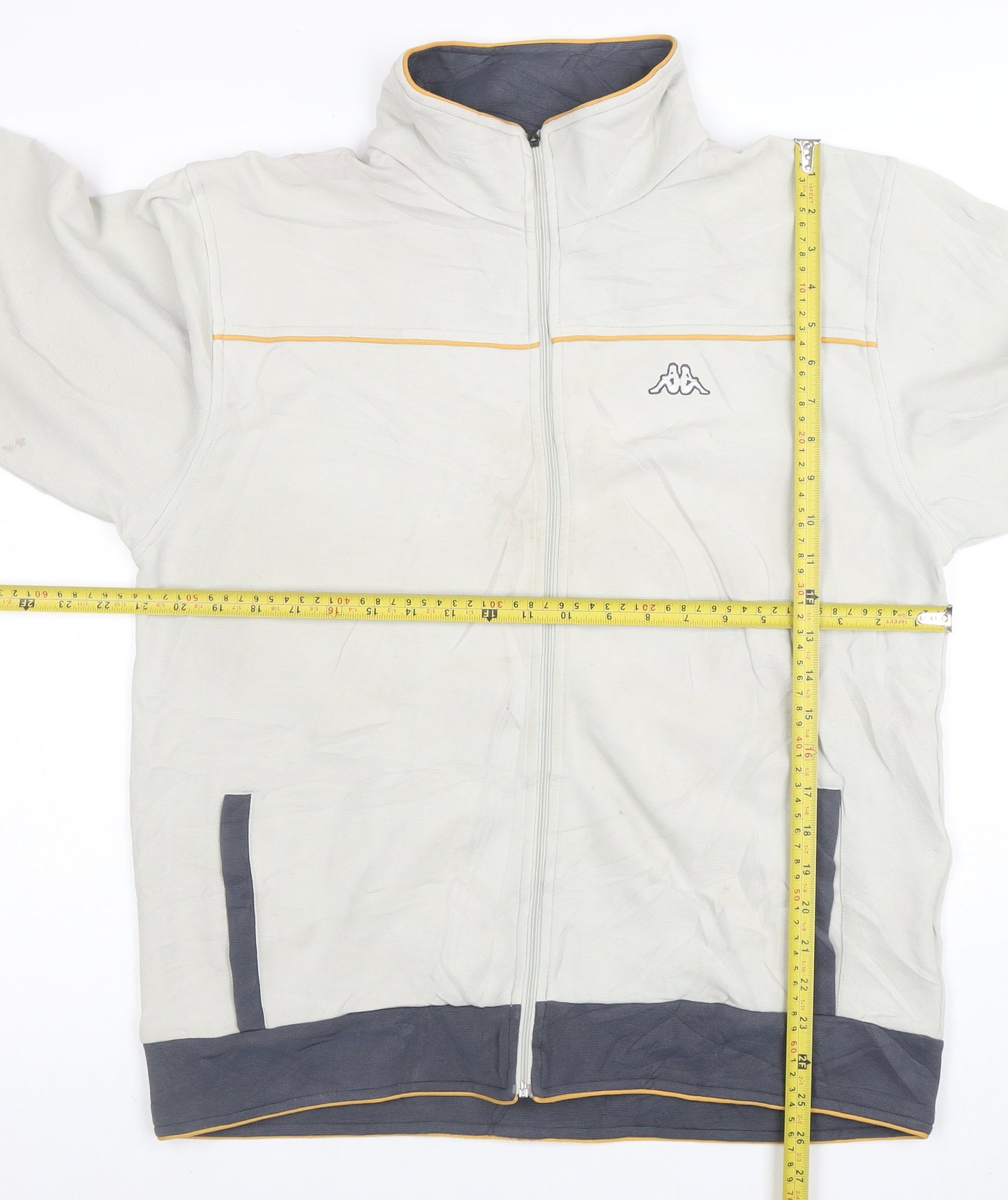 Kappa Men’s Beige Full Zip Sweatshirt XL Sports Jacket