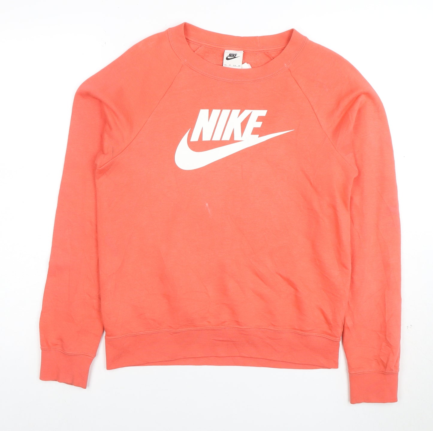 Nike Men's Coral Crew Neck Logo Sweatshirt XS Cotton Blend