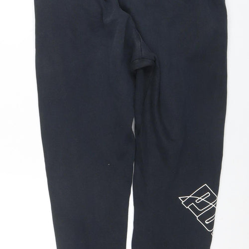 Puma Men’s Black Jogger Sweatpants Size M Fleece Tapered Fit