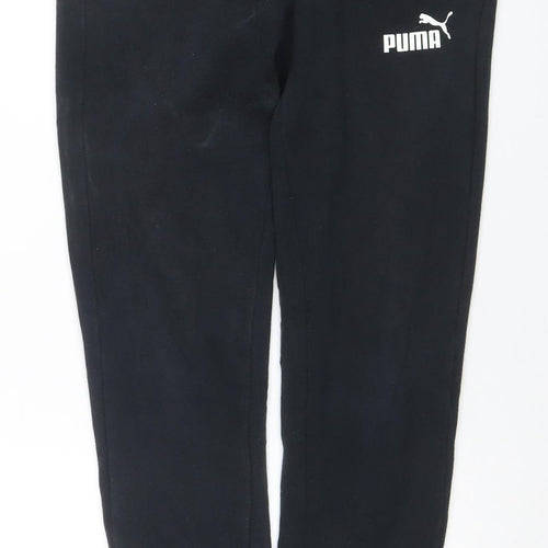 Puma Men's Black Small Jogger Sweatpants with Pockets