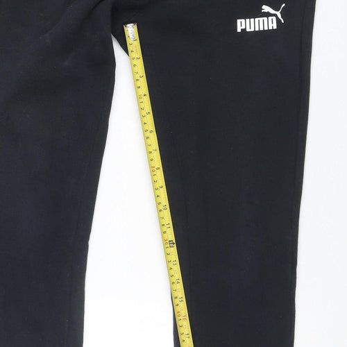 Puma Men's Black Small Jogger Sweatpants with Pockets